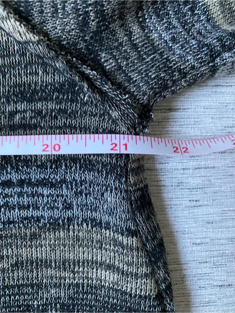 Free people Striped Scoop Neck Pullover in Heathered Gray and Cream